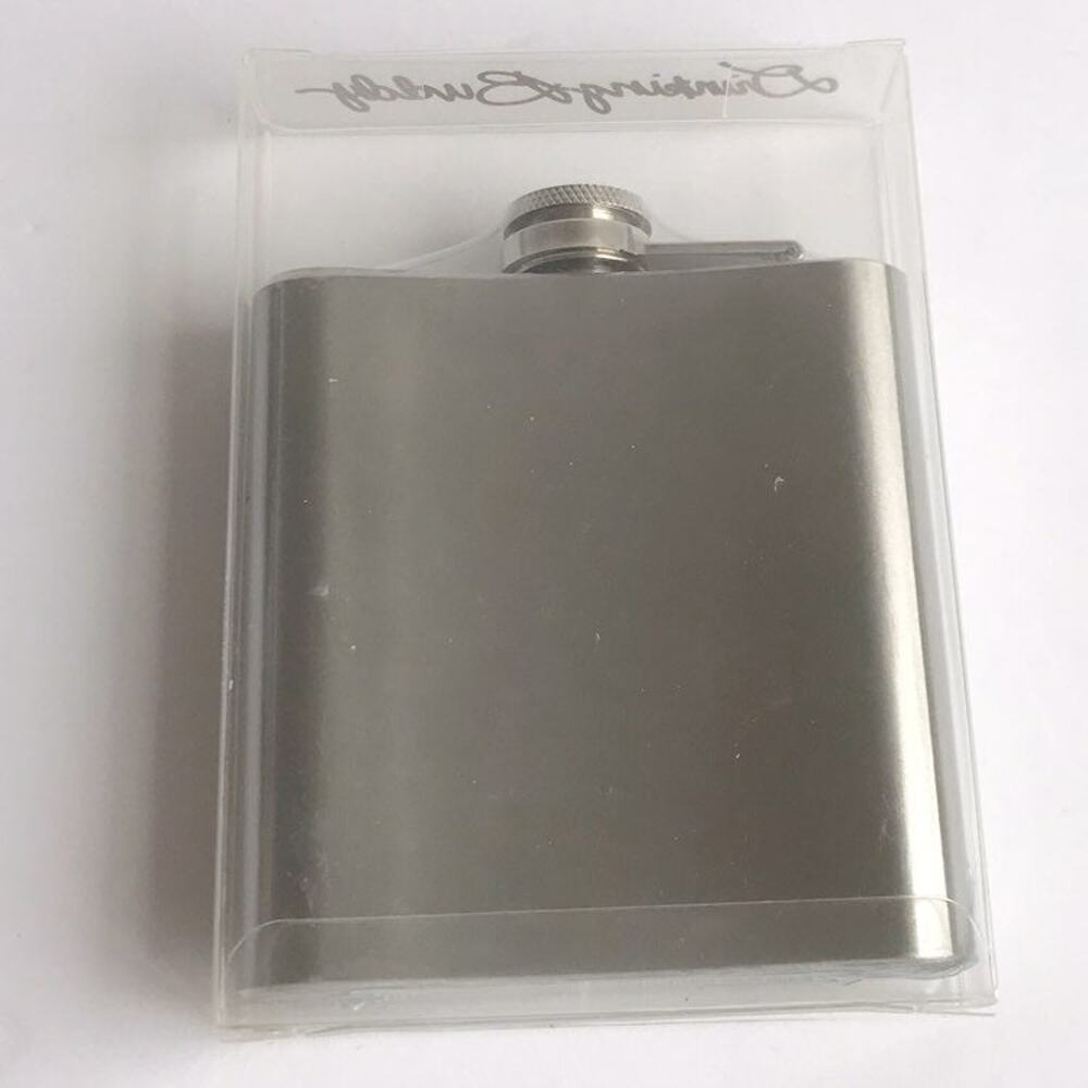 Drinking Buddy Engraved Stainless Steel Flask 6 oz NIB Wedding Gift Bachelorette - Picture 2 of 8